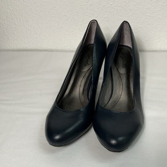 New Life Stride‎ Parigi Navy blue Vegan Classic Confortable Pumps size 7 work - Picture 2 of 8